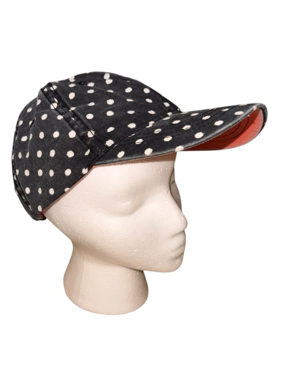 Time and Tru Women's Baseball Cap Intentionally Faded NWOT Polka Dot Print